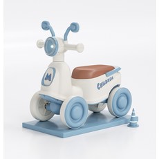 DFMEI 兒童平衡車1-3歲週歲禮物滑行車四輪嬰幼溜溜車女孩助步車, 1個, 藍色