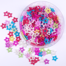 플라스틱 모양 비즈 별 약200개입, 1개