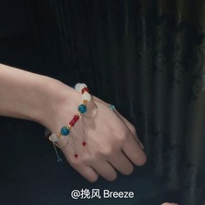 長月燼明同款 串珠手鏈 飾品, 1個, H-戰神冥夜印象手鏈