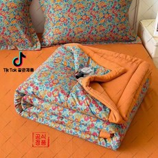 heitu-942 숙면 최적화 여름 이불 워시드코튼 쿨링 침구 필수템 (오비트플로우 유한회사 Co. Ltd.), 150x200cm, 꽃