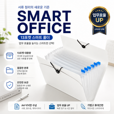 벨로나 파일 도큐먼트 파일정리함 13칸 A4 포켓 보관, 화이트, 1개