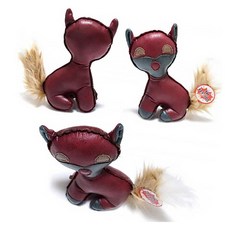 MN 레더 애니멀 펫 토이 여우 가죽패브릭장난감