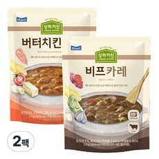 매일유업 상하키친 카레 2종(버터치킨카레+비프카레), 2개, 170g
