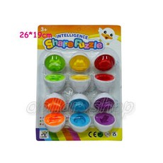 寶貝玩具屋 小教具 超可愛幾何配對形狀聰明蛋 1組6款 (可當洗澡玩具), 1個