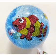 小胡玩具 卡通海洋魚充氣球 雲彩球 兒童玩具, 1個, 未充氣