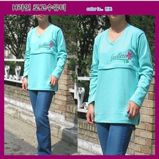수유 티셔츠 순면 지퍼여밈 수유티 임부용 임부복 출산준비