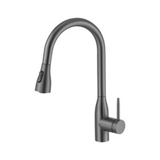 抽拉式鵝頸管廚房水龍頭, 1個