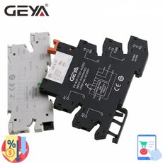 Din 레일 슬림 릴레이 모듈 HF-41F 릴레이 홀더가있는 통합 PCB 마운트 전원 12V 24V 48V 110V 230V 소켓 6.2mm, 01 Blue 24VACDC, 1개