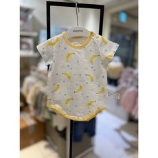 [압소바] 여름 40% /한여름 시원하게 입기 좋은 반팔 바디슈트 /귀여운 바나나 프린팅이 포인트로 /얇고 시원한 원단*바티반소바디슈트*