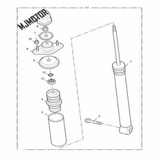 SAIC ROEWE 550 MG6 RPF100060용 후방 충격 흡수 장치 상단 고무 스트럿 마운트