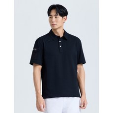 챌린저 남성 버튼다운 스트레치 카라 반팔 티셔츠 블랙 CHF2MST6225BK