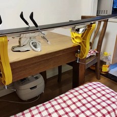 스노우 테두리 관리 스키 스탠드 텔레스코픽 옐로우 프레임 보드 클램프, A. L