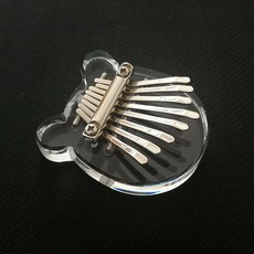 휴대용 포켓피아노 미니 절묘한 칼림바 펜던트 손가락, 베어 크리스탈(8톤 둥근 얼굴), 1개