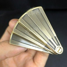 EDC 금속 자석 푸시카드 무한 반복 피젯 스피너 스트레스 해소 토이, 3단 접이식 골드