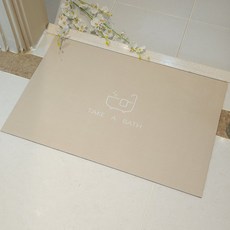 오홈 규조토 발매트 빨아쓰는 욕실매트, 베이지, 1개