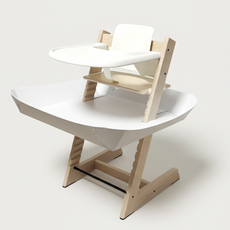 하이체어 푸드캐처 탈부착 이유식흘림방지 음식물 받침 트립트랩 호환, 1개, 1개입, 화이트