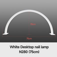 커스텀 로고 48W 조명 반달 모양 네일 케어 키트 데스크탑 링 Led 매니큐어 램프 아트, 01 75cm Nail Lamp-White, 01 미국