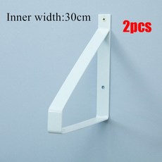 2Pcs 부동 마운트 테이블 선반 지원 삼각대 스탠드 에이 파티션 크리 티브 책장 고정 브래킷, white30cm 2pcs