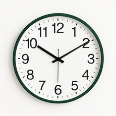 리갈 305 심플 무소음 벽시계, 다크그린