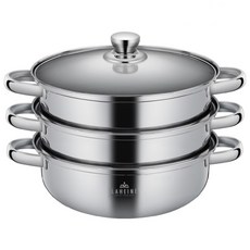 부모님 / 집들이 선물추천 가성비 끝판! IH 올스테인레스 3단 찜솥 전골냄비 28cm, 1개