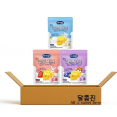 [달콤진] 일동후디스 아이얌 한입큐브 치즈 3종 플레인+딸기+블루베리 자연치즈 영양간식, 혼합맛(플레인/딸기/블루베리), 60g, 1세트