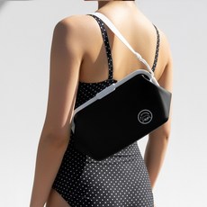 도파밍 빅사이즈 모찌백 네오 수영장 방수 실리콘 파우치 가방, 블랙