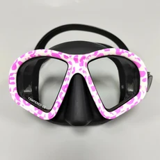 코 커버가 달린 파티킬 수영 고글 실리콘 스쿠버 다이빙 마스크 김서림 방지 스노클링 기어, Pink, 05 pink black