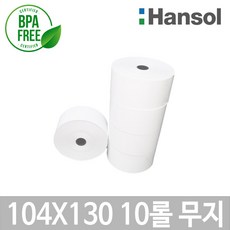 포스앤토너 한솔 포스용지 104X130 10롤 병원용 의료기록 감열지 빅솔론 의료용 SRP-770 SRP-770II SLP-D420/P, 1개