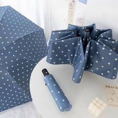 [만리픽] 땡땡이 초경량 자동우산 접이식 양우산 암막양산