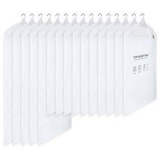 comet 簡約白色衣物防塵套組 西裝款 10個 + 大衣款 5個, 1組, 1組