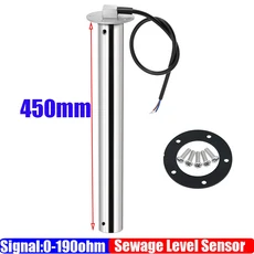 디지털 자동차 수위 표시기 하수 레벨 게 및 폐기물 센서용 볼트 0-190ohm 2 인치 52mm 3 in 1, 10 Sewage Sensor 450mm, 10 Sewage Sensor 450mm