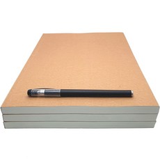 대용량 빈티지 크라프트 노트 A4 (128매), 무지, 1개, 브라운