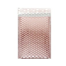 加厚鍍鋁膜氣泡信封袋 玫瑰金, 1個, 【玫瑰金】11寬X13長+4CM（十入）