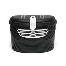 킥보드 바구니 전면 방수 배달 배달 자전거 보관함 가방, 1개, 흑백 소형 패드 포함