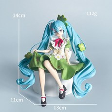 미쿠 피규어 14cm 앉아 있는 하츠네 미쿠 피규어, 1개