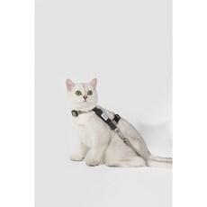 HiDream寵生幾何 山谷系列-貓貓工型胸背牽繩組 貓牽繩 寵物外出 寵物胸背, 橄欖拼灰, 1個