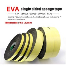 강한 접착 검은 EVA 도어 단면 방수 고무 방지 스트립 스폰지 테이프 충돌, 10M x 15mm x 1mm, 1개