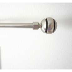 金屬窗簾桿配件飾頭槽球16mm 一組2入，簡約時尚，堅固耐用，安裝簡便，適用多種窗簾, 白鐵