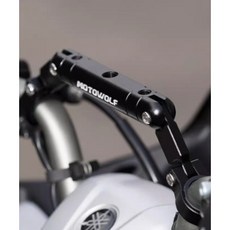 摩多狼MOTOWOLF機車多功能鋁合金平衡桿 適用DRG RCS 4MICA 加粗手機支架橫桿, HB13 鋁合金多功能車手平衡桿 黑色