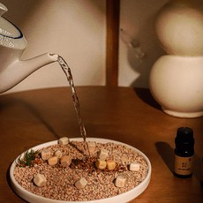 온다숲 국내산 반영구 자연기화식 천연가습기 정화석1kg+편백큐브50g, 1세트