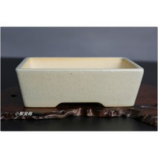 小樹安每 中國盆缽 白冰裂釉長方鉢 15cm 宜興陶土 長方造型沙拉碗, 1個