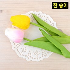 한 튤립 송이 조화 인테리어조화 노랑튤립한송이 eso+58739Jp, 노랑