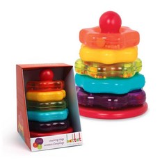 6개월 아기선물 링끼우기 링쌓기 장난감 창의력장난감 생일선물 EQ장난감, 1개, 컬러믹스