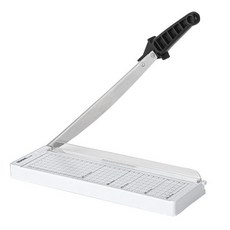 A4 튼튼한 종이 커터 39.6 x 22.4cm(15.6 x 8.8인치) 8장 용량 종이 트리머 쿠폰 라벨 인쇄 용지 및 스크랩북 공예용 사무실 및 가정용 (화이트), 화이트