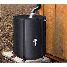 접이식 빗물 받이 통 물받이 지붕 처마 배수구 양동이, 1개, 50L 블랙-0.4x0.5