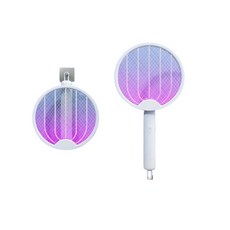 ANENG 充電式電擊滅蚊燈，靜音滅蚊，壁掛/立式兩用, 電擊式電蚊拍 白色(可充電)