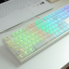 안개 매트 한글 반투명 키캡, 단일 모델, 화이트