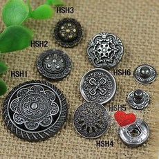 10/20sets 금속 프레스 스터드 스냅 패스너 버튼 봉제 가죽 공예 의류 가방 신발 팔찌 벨트 데코, [00] HSH4, [00] 20sets