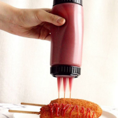 실리콘 소스통 다용도 분리형 노즐 3구 소스통 주방 짤주머니 디스펜서 장소스 캠핑 용기