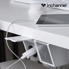 인채널 방우형 커버 APT 1구 2구 가구부착형 코너콘센트 IJC0 배선형 밥솥장 싱크대 욕실 화장실 가구장, 2구/실버화이트_IJC02
